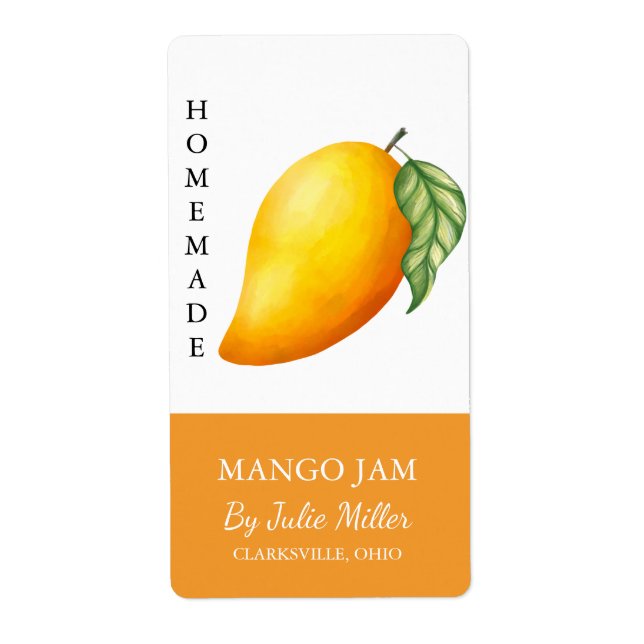 Etiqueta Rótulo de Mango de Homemade Moderna (Frente)