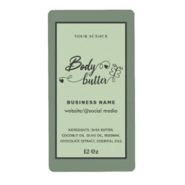 Etiqueta Rótulo de manteiga de corpo de borboletas de guião