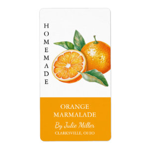 Etiqueta Rótulo de Marmalada Laranja Moderna