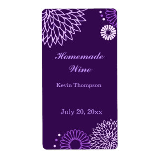 Etiqueta Rótulo de Mini Vinho Floral Puro