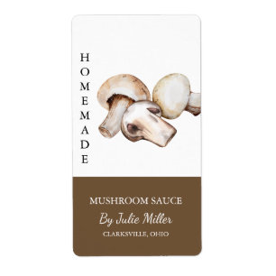 Etiqueta Rótulo de Molho de Cogumelo Moderno