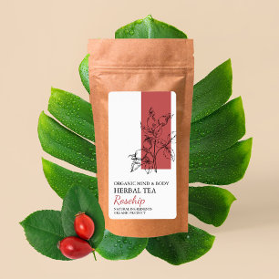 Etiqueta Rótulo de Negócio do Tea Biológico