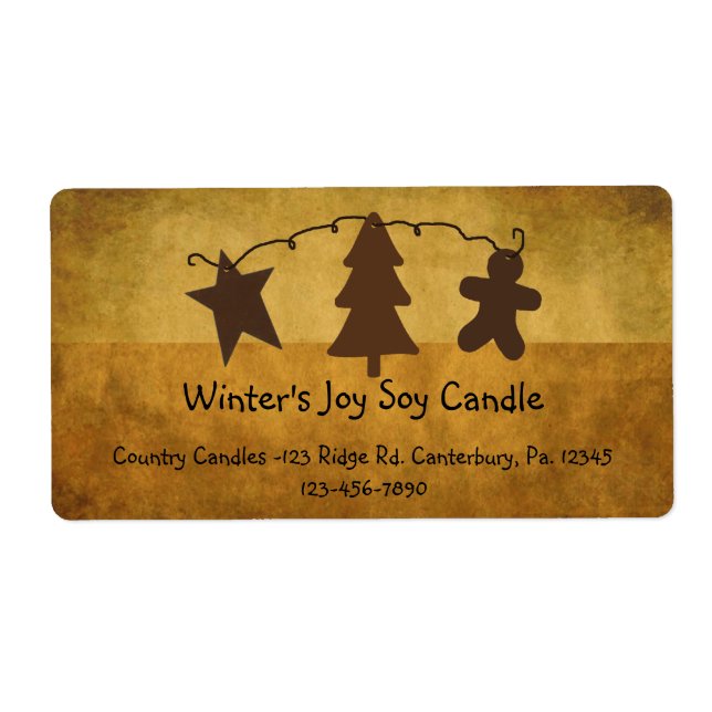 Etiqueta Rótulo de Ornamentos Primitivos (Frente)