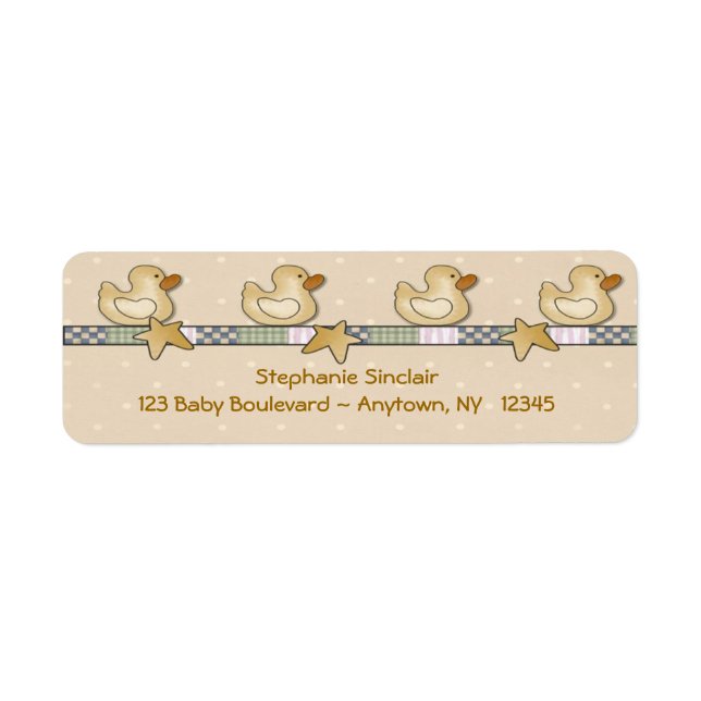 Etiqueta Rótulo de Patos de Borracha (Frente)