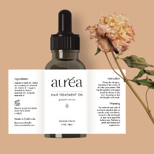 Etiqueta Rótulo de produto da garrafa de beleza cosmética