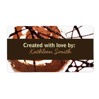 Etiqueta Rótulo de receitas de sonhos/doces de chocolate