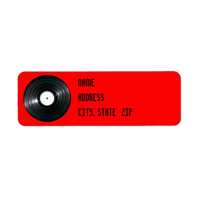 Etiqueta Rótulo de Registro de Vinilo (Frente)
