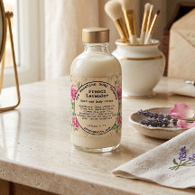 Rótulo de sabonetes florais vintage Shabby Chic Co
