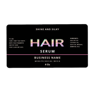 Etiqueta Rótulo de soro de cabelo simples moderno e elegant