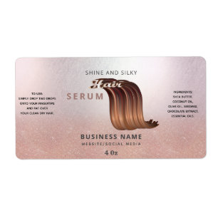 Etiqueta Rótulo de soro de cabelos de madeira de ouro de r