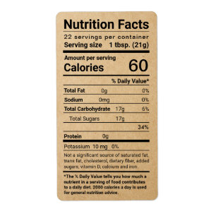 Etiqueta Rótulo de transporte dos fatos nutricionais do me