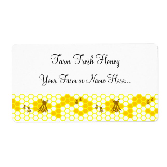 Etiqueta Rótulo de Transporte Personalizado de Bebê Honeyco (Frente)