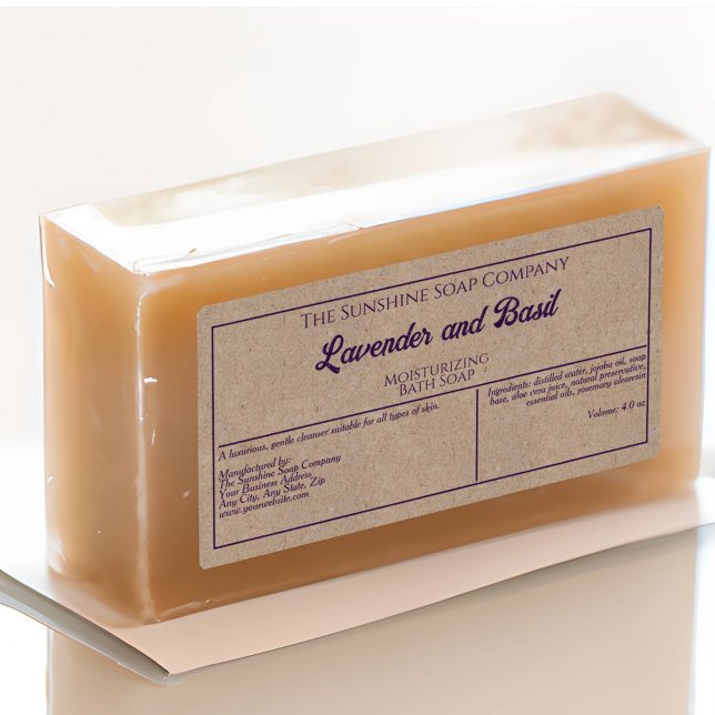 Etiqueta Rótulo de vidro de cosméticos de texto roxo estilo (Criador carregado)