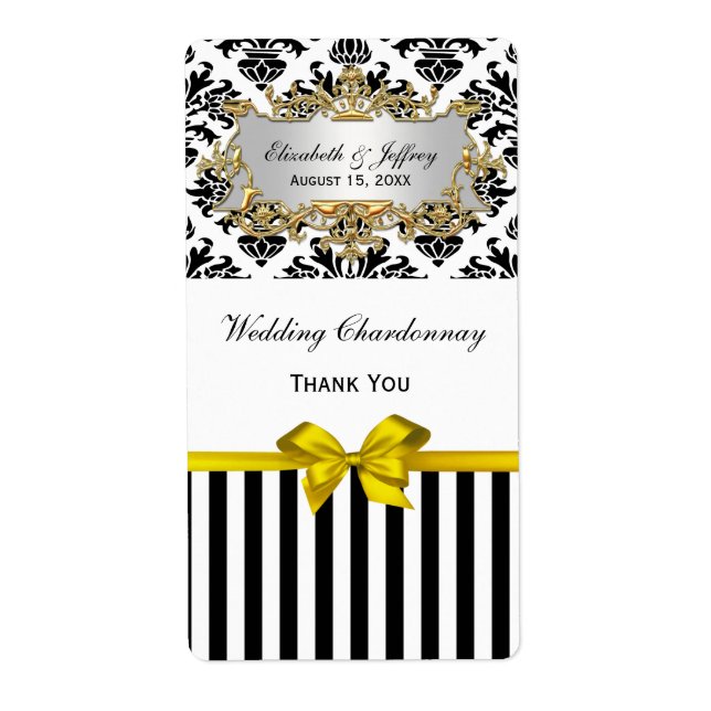 Etiqueta Rótulo de Vinho Amarelo de Estribo Branco Preto Da (Frente)