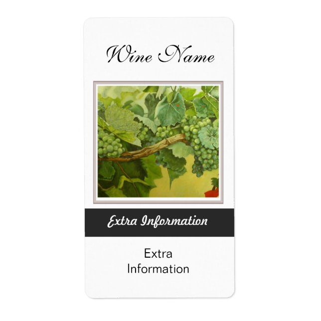 Etiqueta Rótulo de vinho branco (Frente)