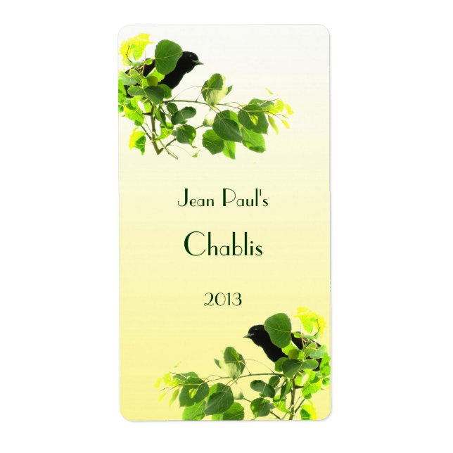 Etiqueta Rótulo de Vinho das Caves Negras (Frente)