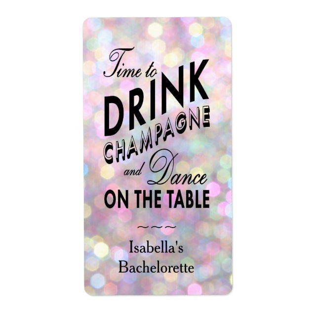 Etiqueta Rótulo de vinho divertido e suave (Frente)