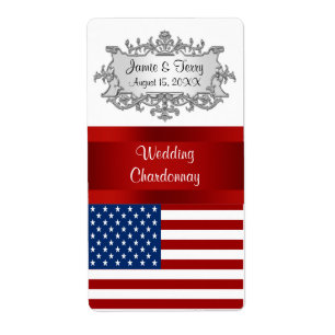 Etiqueta Rótulo de Vinho do Partido do Evento de Bandeira d