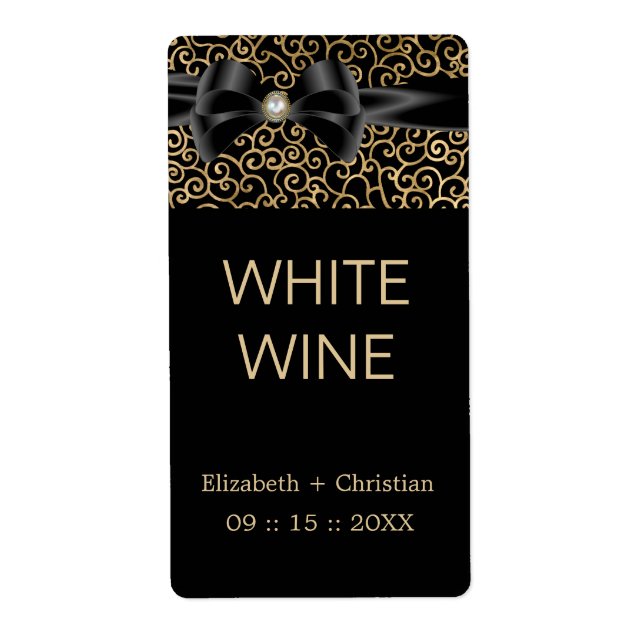 Etiqueta Rótulo de Vinho do Suspiro Elegante (Frente)