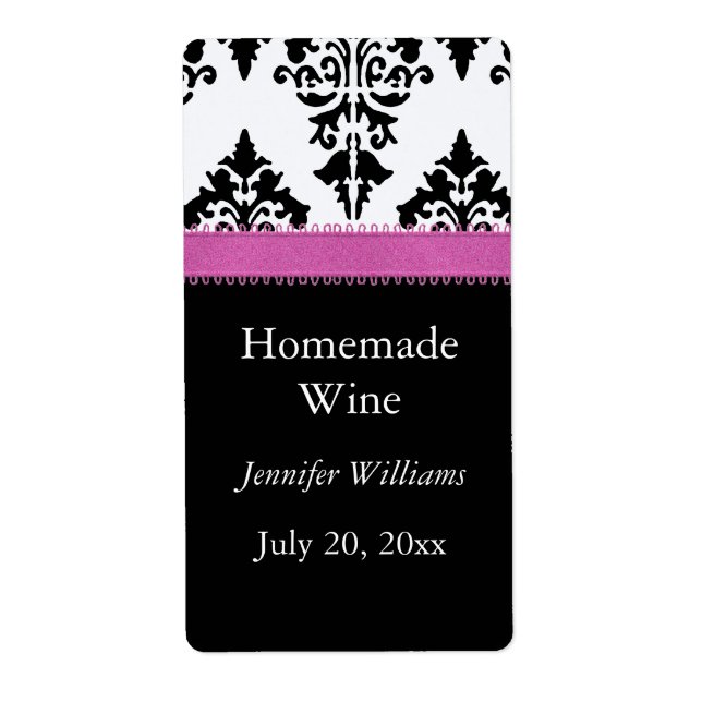 Etiqueta Rótulo de Vinho Homemade (Frente)