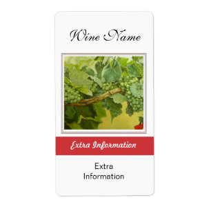 Etiqueta Rótulo de vinho tinto