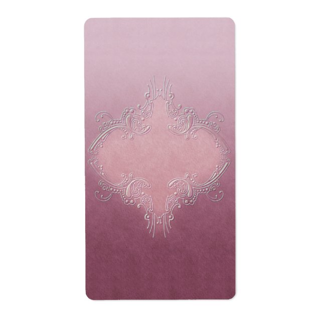 Etiqueta Rótulo do Apotário Rosa bonito (Frente)