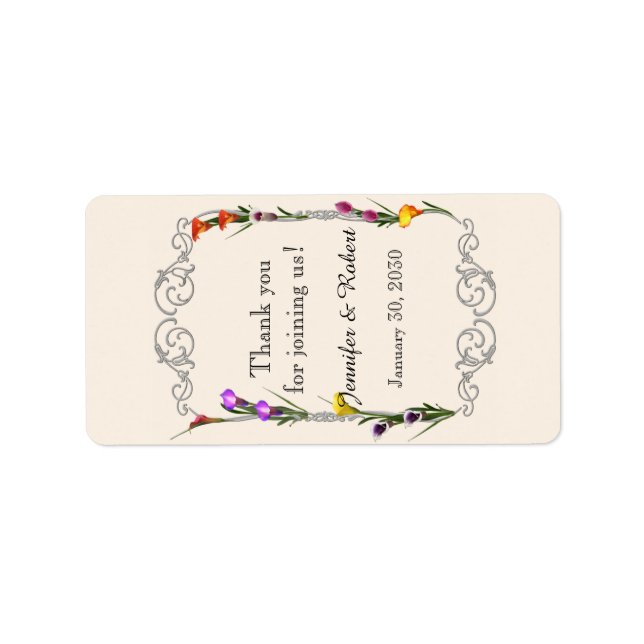 Etiqueta Rótulo do Bloco Lip Casado de Lily Western Calla (Frente)