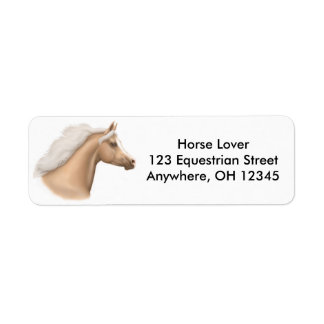 Etiqueta Rótulo do Cavalo Palomino Árabe