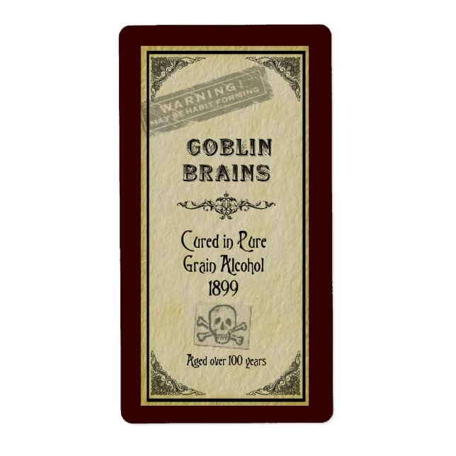 Etiqueta Rótulo do Cérebro Goblin (Frente)