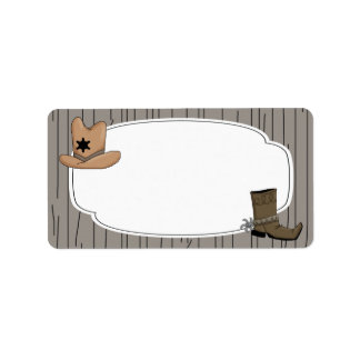 Etiqueta Rótulo do cowboy ocidental do país