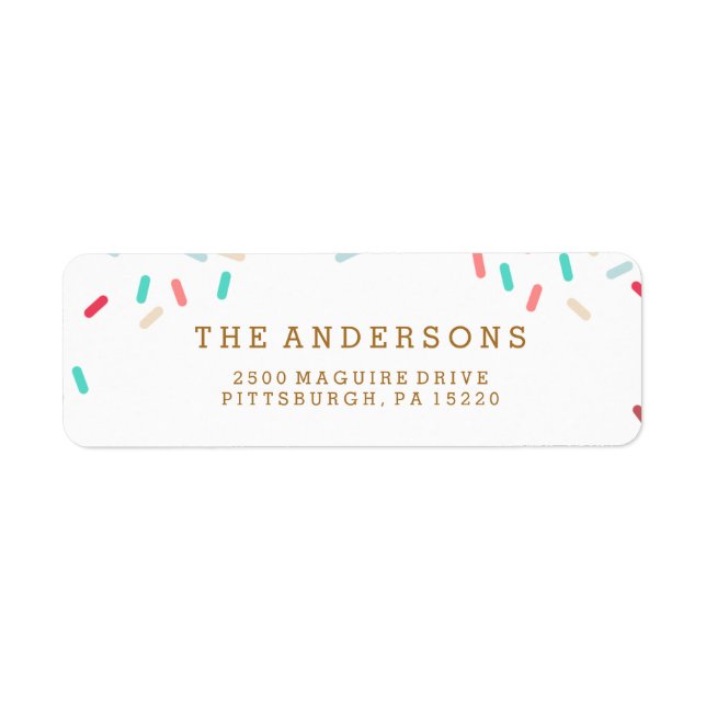 Etiqueta RÓTULO DO ENDEREÇO DE DEVOLUÇÃO DA rosquinha (Frente)