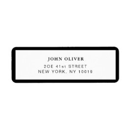 Etiqueta Rótulo do endereço de devolução formal na borda ne