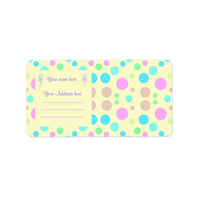 ETIQUETA RÓTULO DO ENDEREÇO DO BEBÊ AMARELO (Frente)