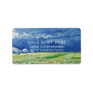 ETIQUETA RÓTULO DO ENDEREÇO : VAN GOGH : CAMPO DE TRIGO