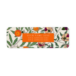 ETIQUETA RÓTULO DO ENDEREÇO: WILLIAM MORRIS : FLORAL