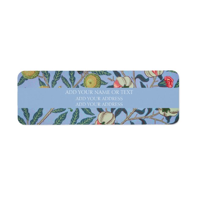 ETIQUETA RÓTULO DO ENDEREÇO: WILLIAM MORRIS POMEGRANATE (Frente)