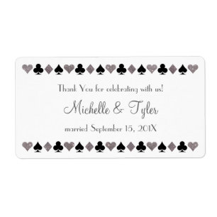 Etiqueta Rótulo do Favor Preto do Lixo Faux Silver Las Vega