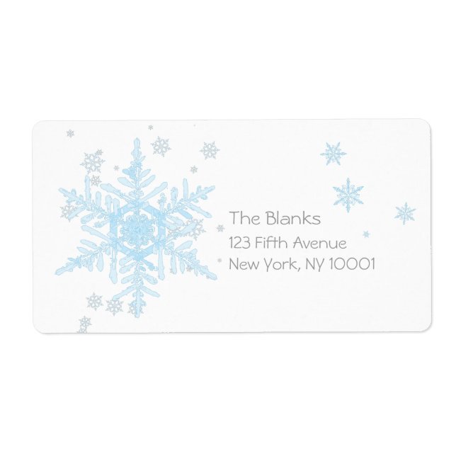 Etiqueta rótulo do floco de neve 5 (Frente)