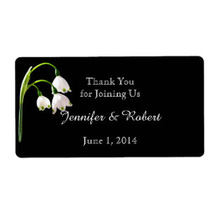 Etiqueta Rótulo do Frasco de Água das Flores Brancas de N