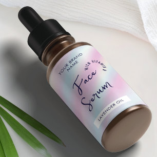 Etiqueta Rótulo do Frasco do Estropo 2 OZ Holográfico Serum