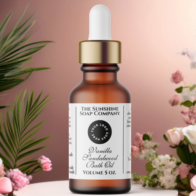 Etiqueta Rótulo do frasco do recipiente de cosméticos branc (Criador carregado)