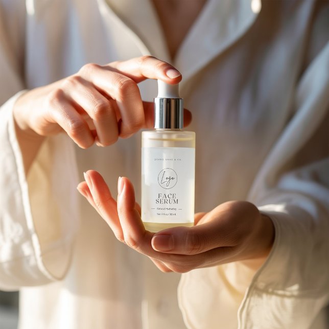 Etiqueta Rótulo do Frasco Mínimo Moderno 1 OZ Skincare (Criador carregado)