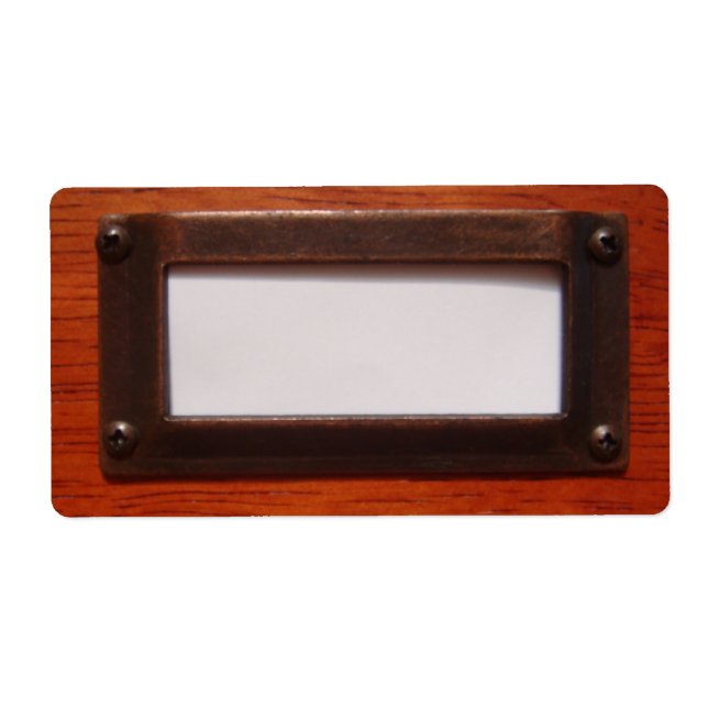 Etiqueta Rótulo do Gabinete de Arquivos (Frente)