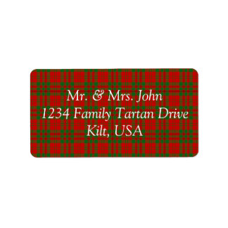 Etiqueta Rótulo do Livingston Tartan