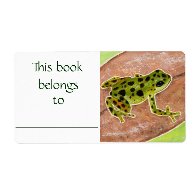 Etiqueta Rótulo do livro verde Sapo (Frente)
