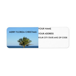 Etiqueta RÓTULO DO NATAL DA FLORIDA feliz