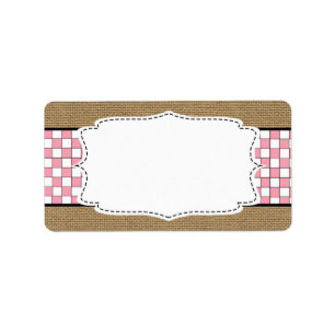 Etiqueta Rótulo do nome do vazio cor-de-rosa do Baby Q