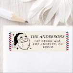 Etiqueta Rótulo do Polo Norte do Fato de Santa Claus<br><div class="desc">Rótulo do polo norte do Canto Santa Claus</div>