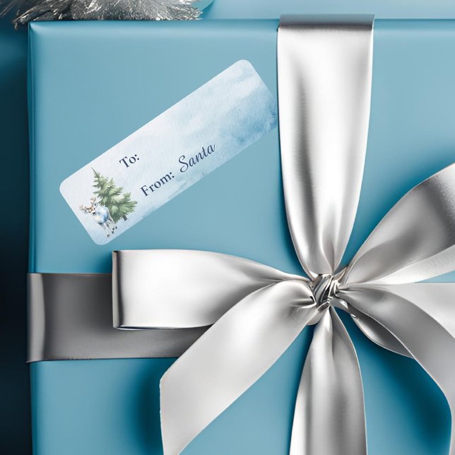 Etiqueta Rótulo do Presente de Natal para as Rebeldes Woodl (reindeer gift tag sticker label for Christmas gift
)