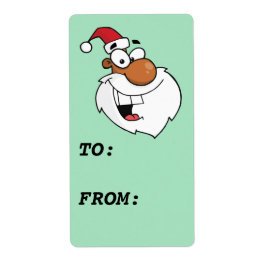 Etiqueta Rótulo do Presente do Papai Noel Negra